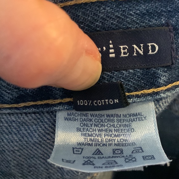 Lands’ End women’s blue high rise baggie fit jeans size 14 - Picture 12 of 12